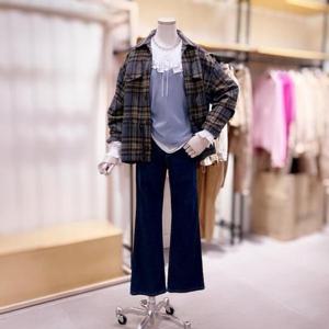 [시에로]SI1SHF202_뒷넥 가죽 패치 체크셔츠