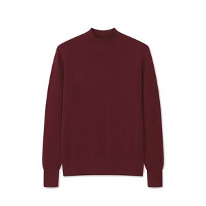 캐시미어 베이직 모크넥 콜럼바인 풀오버 (UFKKMN433C-WINE)