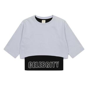 [에꼴리에]MARIO여아 레이어드 레터링 포인트 티셔츠 23QT482_PU