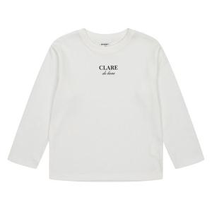 [에꼴리에]MARIO여아 심플 레터링 트임 티셔츠 23C0451_WT