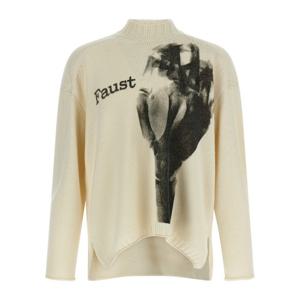 언더커버 파우스트 프린트 울 크루넥 스웨터 UC2E4905 OFFWHITE