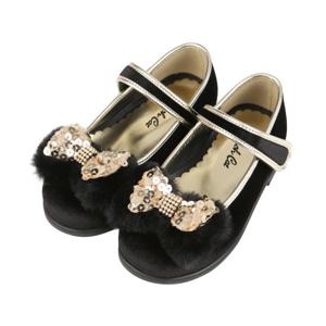 [프렌치캣(정상)]BK 벨벳 플랫 구두 Q56DG3061