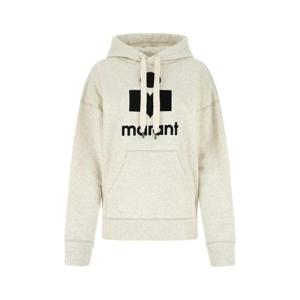 ISABEL MARANT ETOILE 멜란지 아이보리 코튼 블렌드 맨셀 스웨트셔츠 SW0001FAA1M07E 23EC