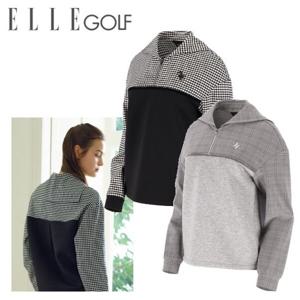 [엘르골프]여성 체크 포인트 세일러 카라 티셔츠 6J65481_DJ