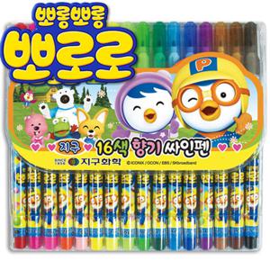 뽀로로싸인펜 16색/뽀로로사인펜/수용성사인펜/캐릭터싸인펜