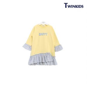 [TWINKIDS] ST 믹스 다이마루 원피스(T8ST9O11_YL)