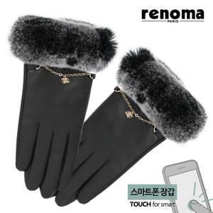 [레노마(장갑)]스마트터치 렉스퍼 체인 여성 가죽장갑 RU-21960