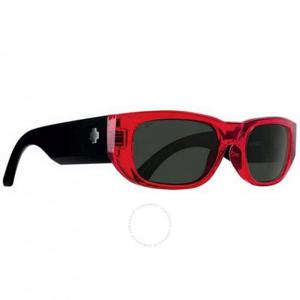 스파이 장르 해피 그레이 그린 직사각형 남녀공용 선글라스 67000000138