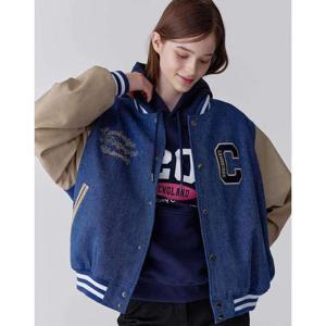 캠브리지 유니버시티 24FW 데님 바시티 자켓 블루 CQJU4F001B2