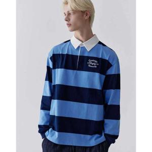 캠브리지 유니버시티 24FW 시그니처 럭비 카라티 블루 CQTS4F300B2