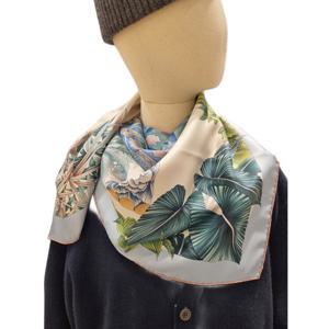 [페라가모(잡화)]310118 756254 (인디아 프린트 실크 스카프)