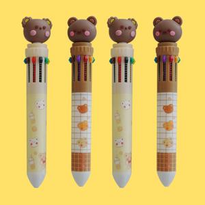 [갓샵]10색 곰돌이 볼펜 곰 캐릭터 펜 0.7mm 귀여운 판촉물