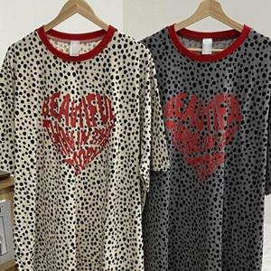 호피 306P451S 반팔티 빅사이즈미시옷 라운드 의류 빅