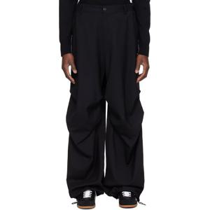 25 FW 메종마르지엘라 남성 블랙 드레이핑 슬랙스 251188M191003