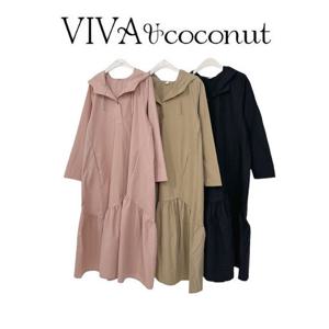 [비바앤코코넛]스프링 언발란스 후드 원피스 PNE2OP03HN5