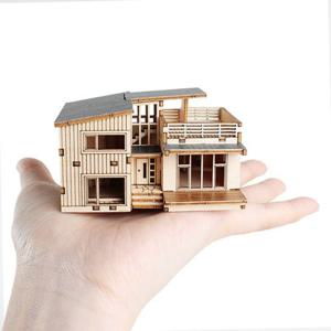 DIY 나무 모형 조립 키트 미니 모던 하우스 YM573