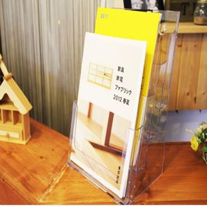 전단지 카탈로그꽂이 A4 (4단) 4580 전단지케이스 전단지꽂이 리플렛꽂이 카다로그꽂이 아크릴꽂이 팜플렛