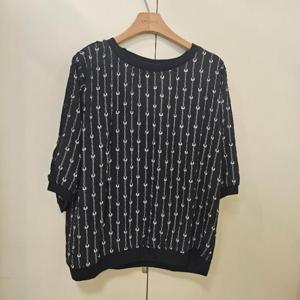 스테파니 HC07 미니체인 소매옆 단추포인트 칠부 블라우스 A25SH5224