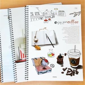 펜피아 2000 연습장 스프링노트 줄없는 무지노트 공책