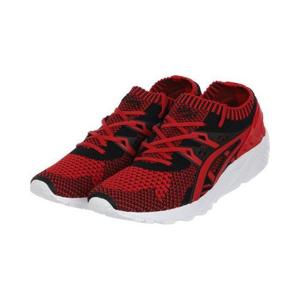 아식스 젤 카야노 트레이너 니트 런닝화 레드 블랙 H7S4N-2323