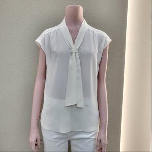 [꼼빠니아]캡소매 타이넥 블라우스 CAFU6-WRB300_IC