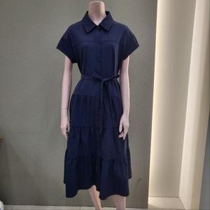 [꼼빠니아]캡소매 셔링 벨티드 원피스 CAFU6-WOP360_IC