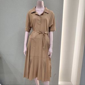 [꼼빠니아]카라넥 벨티드 주름 원피스 CAFU5-WOP210_IC