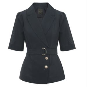 [미니멈]버튼 카라넥 벨티드자켓 (MYBAWJ4170D1V)_IC