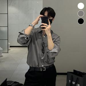 [모로엠]남성 간절기 루즈핏 긴팔셔츠 셔츠 남방 DMS-SHA-Q42544