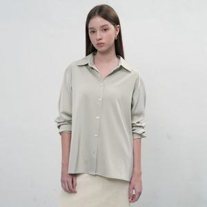 WOMAN 세미 루즈 실키 셔츠 [KHAKI] / WBE3L03502