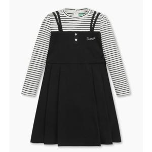 [베네통키즈]25FW-스쿨 분또 플리츠 원피스/QAOP11541