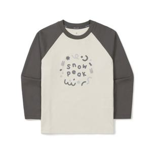 스노우피크 키즈 나그랑 배색 티셔츠 B1 S25FKFTL81 CC DN MK
