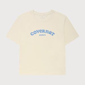 [커버낫]커버낫 우먼 쿠퍼로고 서울 티셔츠 크림 CO2503STE5CM