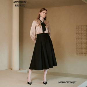 [미니멈]MD 모85% 투 턱 플레어 스커트 MD MXDAWS0100 M_CJ