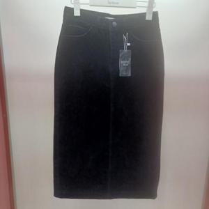 Latium HC06 국내생산 스판 H라인 데님 벨벳 스커트 T2543sk01N