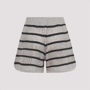 25SS 브루넬로 쿠치넬리 Dazzling Striped Net Linen 숏츠 MCO558999CHI53 TP565360309