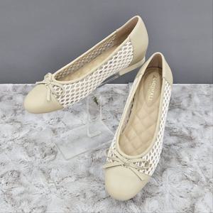 [탠디]패턴 콤비 리본 플랫슈즈 X2HS50DH59 G-BEIGE 2SD JJ