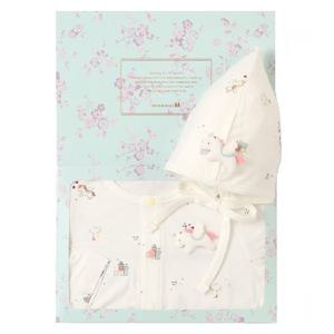 [밍크뮤]WH 캐슬코니뱀부우주복.모자SET 36170-041-04.01001 출산백일돌선물