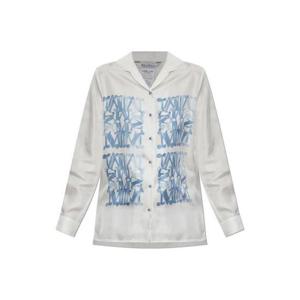 25 FW 막스마라 Nabil 나빌 실크 쿼드 로고 버튼업 셔츠 NABIL2521116061