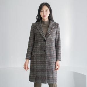 엄마옷 마담4060 클래씨마담 체크롱울코트 데일리 여성 -ZCO2512018-