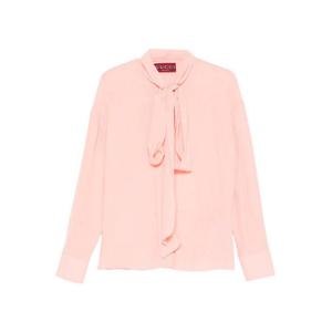 [GUCCI] 라프리마 여성 셔츠 크레이프 De Chine 바이오 실크 850284Z7AXX5209 핑크 /8