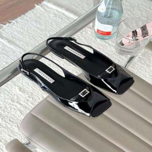 스퀘어 플랫 슬링백 여성 120171