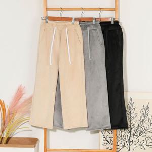 [모데쯔]주니어 겨울 밍크 골지 와이드 통바지 초등학생 등교