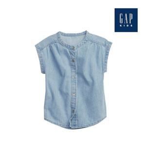 [갭키즈]만다린 카라 버튼업 데님 탑(826690-00-9_LIG)