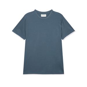 라움 남성 23FW MEY STORY 페일블루 레이어드 면혼방 반팔티셔츠 RATS3FMS2B4