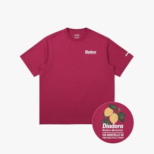 [디아도라] 포지타노 레몬 반팔 티셔츠 MAGENTA