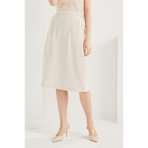 린넨 혼방 A라인 턱 우븐 스커트 [UFH2-WBS288N]