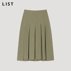 신상 [리스트] 울 언밸런스 플리츠 스커트_TWWSKO72010_KB