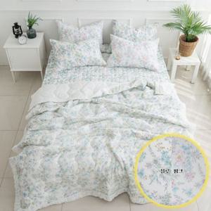 구스이불커버 더크린 선스노우리플 이불침대패드세트D 2컬러