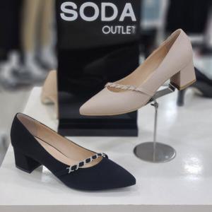 [소다][소다]여성 구두 장식 포인트 펌프스 FLF409_DG